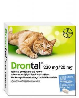 Bayer Drontal dla kota Tabletki na robaki 2szt.