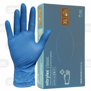 Rękawice nitrylowe niebieskie XL Mercator 100szt