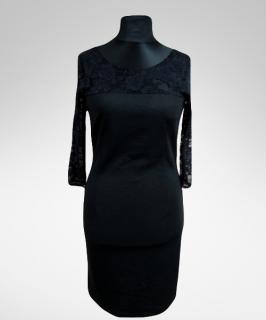 Sukienka Michelle - ołówkowa z czarną koronką