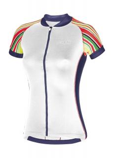 Damska koszulka rowerowa zeroRH+ Paint W WHITE/MULTICOLOR/FUCSIA/DARKB - L