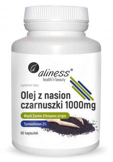 ALINESS Olej z Nasion Czarnuszki 2% 1000mg (Regulacja Glukozy we krwi) 60 Kapsułek
