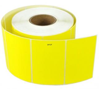 Etykiety termiczne zółte 100x50 1000 sztuk naklejki ZEBRA - Kup 12 szt i więcej 10% rabatu