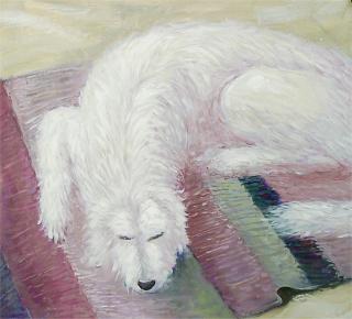 Odpoczywający pies - Franz Marc
