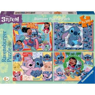 Puzzle 4x100 elementów Disney Stitch