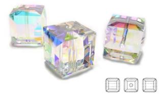 5601 Swarovski Cube 8mm Crystal AB B