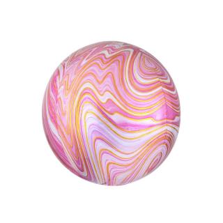 Balon foliowy ORBZ Marblez-kula różowa