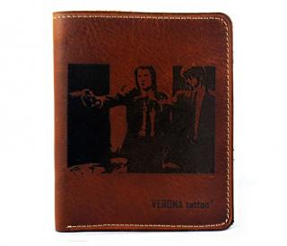 VERONA Tattoo skórzany portfel męski 348M z tatuażem Pulp Fiction 348M