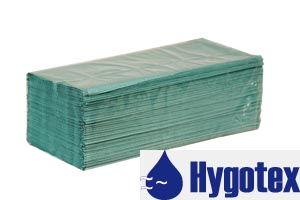 Jednorazowy ręcznik papierowy ZZ 1w 20x200 listków zielony Hygotex jednorazowy ręcznik papierowy ZZ 4000 listków zielony