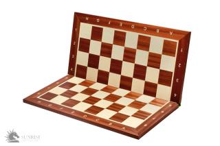 Deska szachowa składana nr 6 (z opisem) mahoń/jawor (intarsja)
