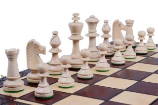 SZACHY CONSUL New Line (49x49cm) Rzeźbione szachy drewniane CONSUL - nowy model