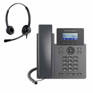 Telefon VoIP z słuchawką call center Grandstream GRP 2601 + Platora Pro-D