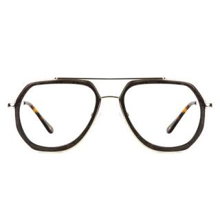Guan Gold/Brown okulary duże  metalowe męskie