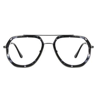 Guan Iron/Pearl okulary duże  metalowe męskie