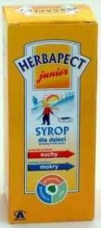 Herbapect Junior - Syrop na kaszel suchy i mokry 3+ 100ml - Aflofarm Herbapect Junior - Syrop na kaszel suchy i mokry 3+