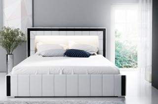 VERNO łóżko tapicerowane 160x200 z oświetleniem led