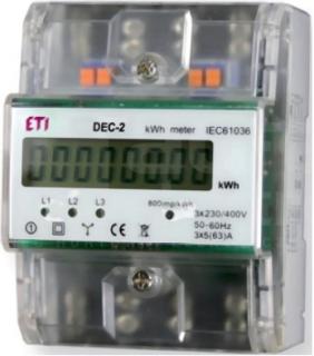 Wskaźnik zużycia energii 3-fazowy DEC-2