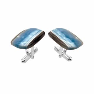 Opal niebieski (S1126) Srebro [925] Spinki srebrne do mankietów z Opal niebieski [925]
