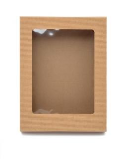 Pudełko karbowane z oknem 310x235x70mm wieczkowe