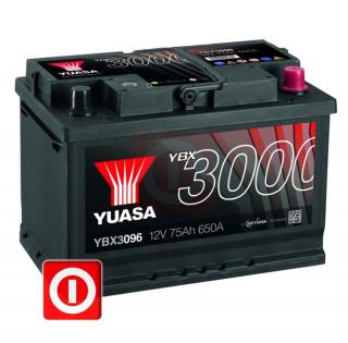 Akumulator YUASA 75Ah 650A YBX3096