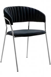 Krzesło MARGO SILVER czarne - welur