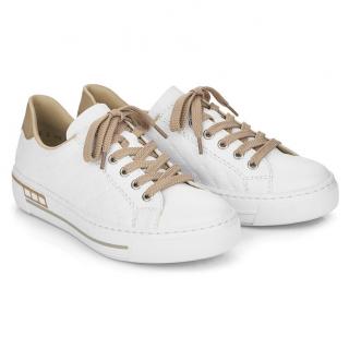 Sneakersy damskie Rieker L88W2-80 WHITE Sneakersy damskie Rieker L88W2-80 WHITE białe