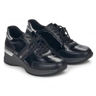 Sneakersy damskie Rieker N4300-00 BLACK Rieker N4300-00 BLACK sneakersy damskie czarne