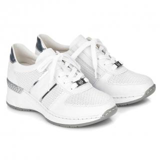 Sneakersy damskie Rieker N4315-80 WHITE Rieker N4315-80 WHITE sneakersy damskie białe