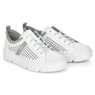 Sneakersy damskie Rieker N5950-80 WHITE COMBINATION Rieker N5950-80 WHITE COMBINATION sneakersy damskie białe
