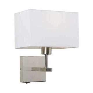 Italux Norte WL-1122-1-A-SN-RC-WH kinkiet lampa ścienna 1x60W E27 niklowany/biały