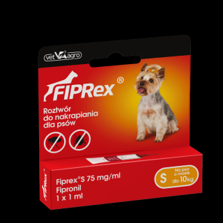 Fiprex preparat weterynaryjny na pchły i kleszcze dla psów od 2 do 10 kg S
