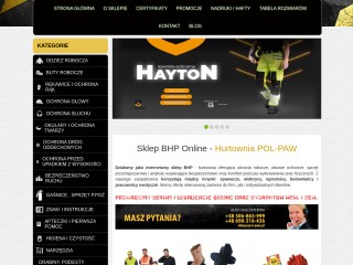Sklep BHP Online | Hurtownia | Artykuły PPOŻ | Sprzęt i Akcesoria - Ostrołęka - POL-PAW - POL-PAW